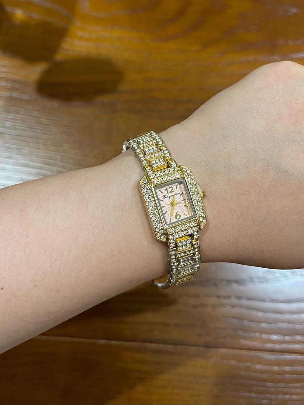 Gold Crystal-Accent Women’s Bracelet Watch - Gold - battery included